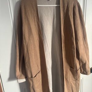 Time and Tru Beige Knit Cardigan